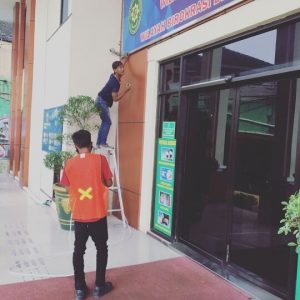Proses Penarikan Kabel CCTV Outdoor Dilakukan Dengan Sangat Presisi dan Rapih